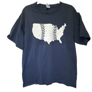 Port & Company  Baseball Graphic T-Shirt L Cooperstown All-Star Village Logo